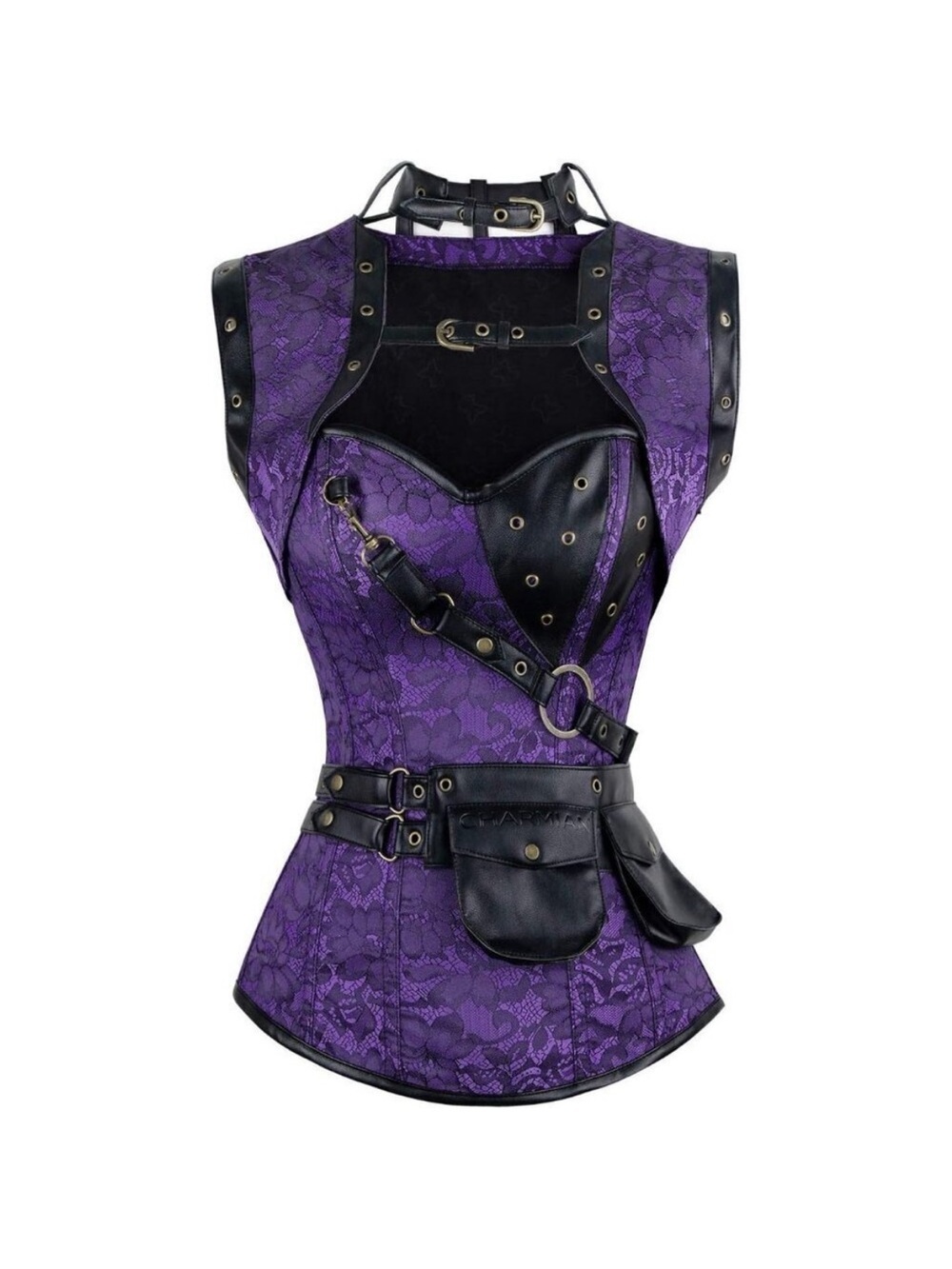 Charmian corset with vest and g-string